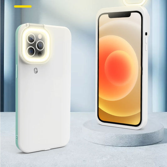 Compatible with Apple, Compatible with Apple , Suitable For Apple 12     12Promax Mobile Phone Case, Iphone11 Beauty Supplement Light Selfie Protective Cover