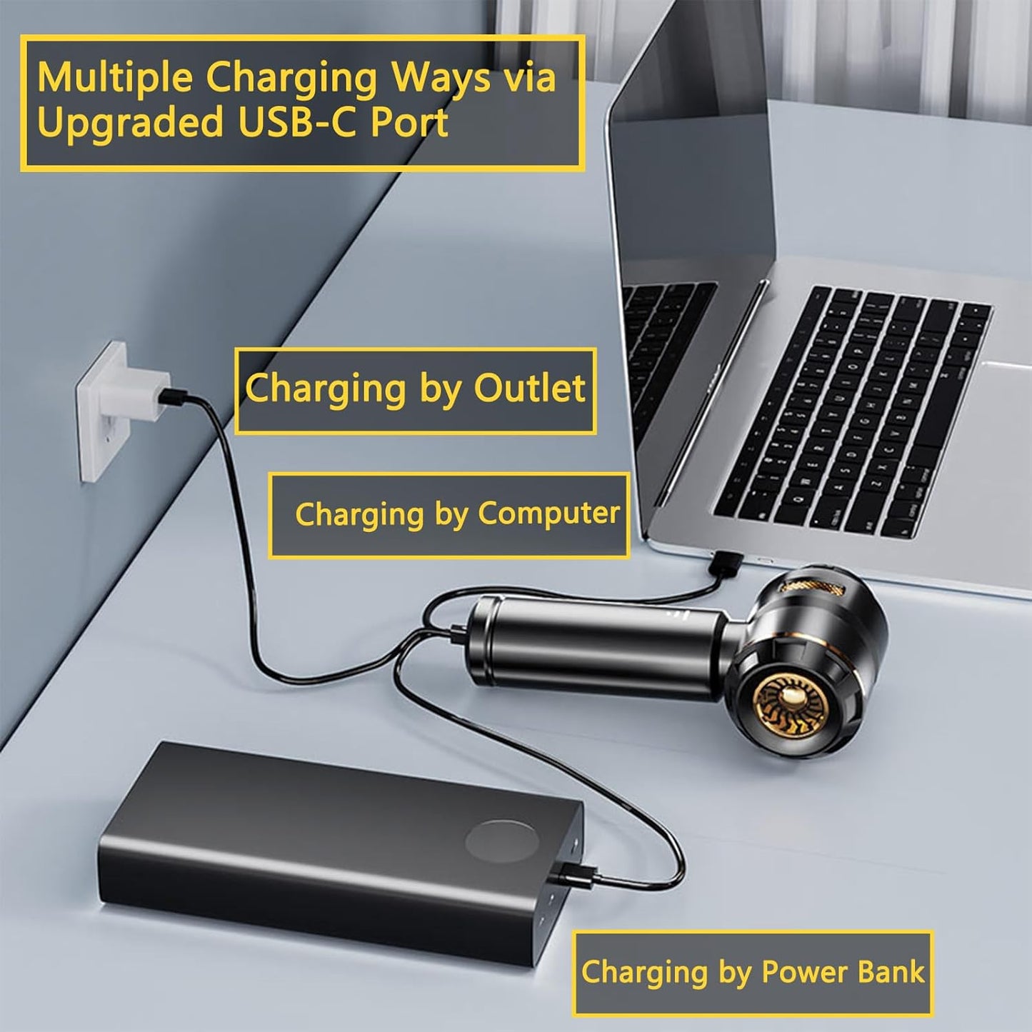 Car Vacuum Cleaner,22000Pa High Power Mini Vacuum Cleaner,Rechargeable Handheld Vacuum,Portable Cordless Compressed Air Duster Air Blower for Car Home