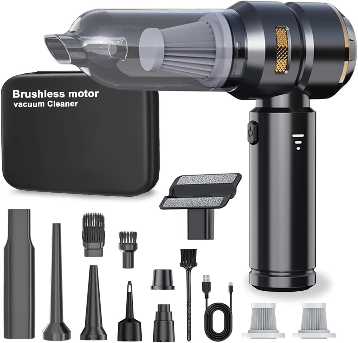 Car Vacuum Cleaner,22000Pa High Power Mini Vacuum Cleaner,Rechargeable Handheld Vacuum,Portable Cordless Compressed Air Duster Air Blower for Car Home