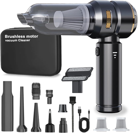 Car Vacuum Cleaner,22000Pa High Power Mini Vacuum Cleaner,Rechargeable Handheld Vacuum,Portable Cordless Compressed Air Duster Air Blower for Car Home